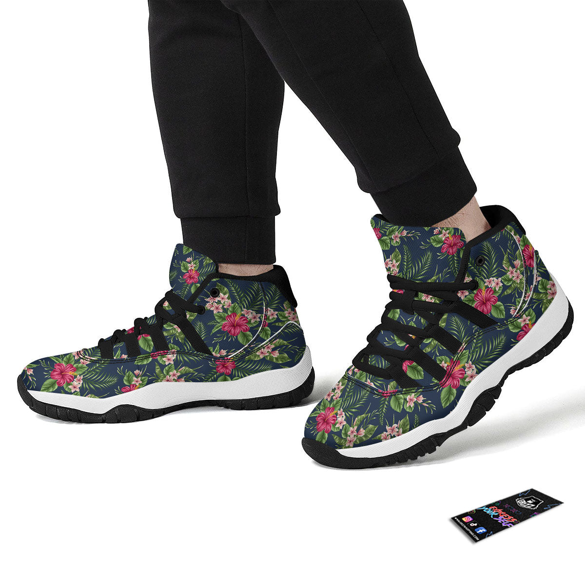French Macarons Print Pattern Black Bball Shoes-grizzshop