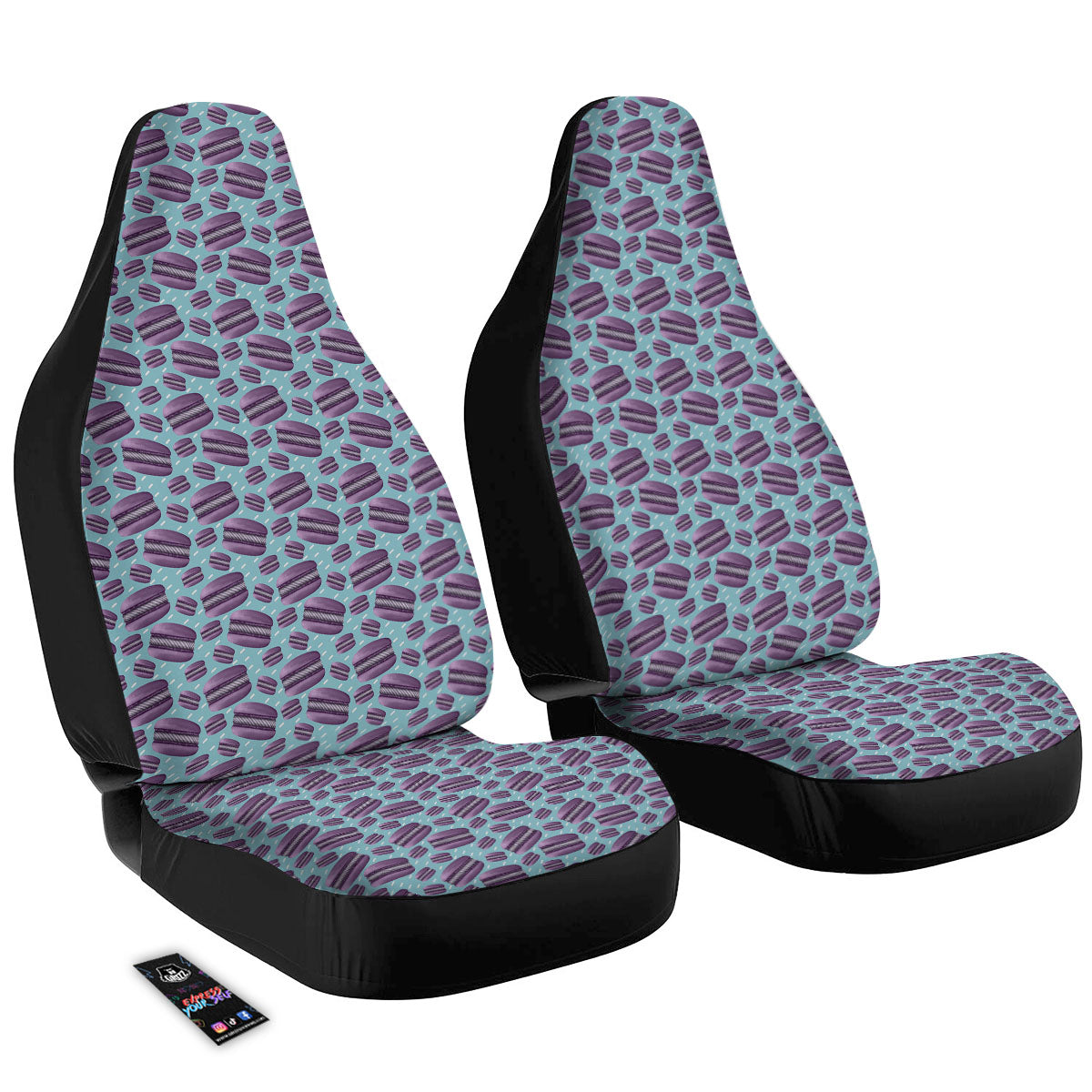 French Macarons Print Pattern Car Seat Covers-grizzshop