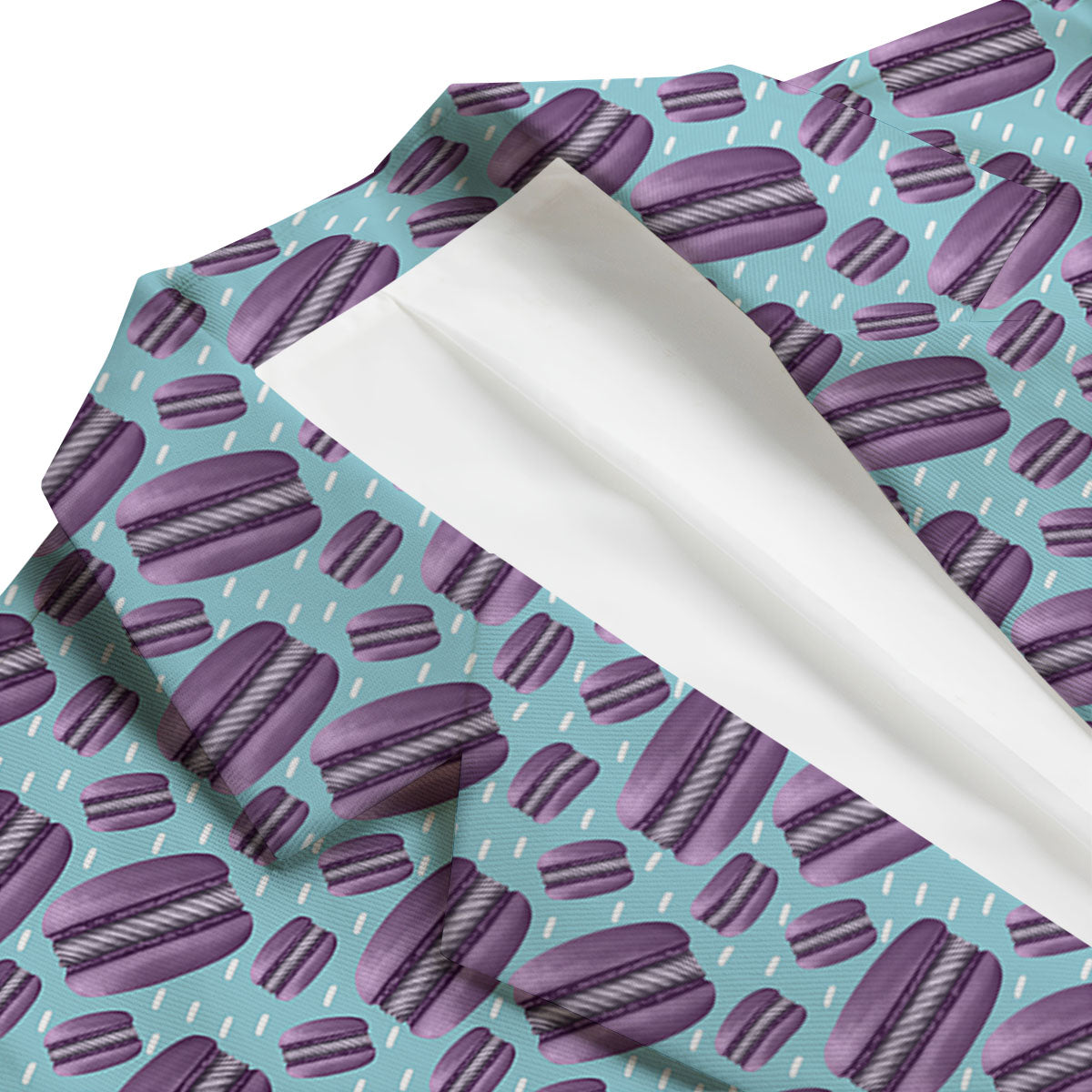 French Macarons Print Pattern Men's Blazer-grizzshop