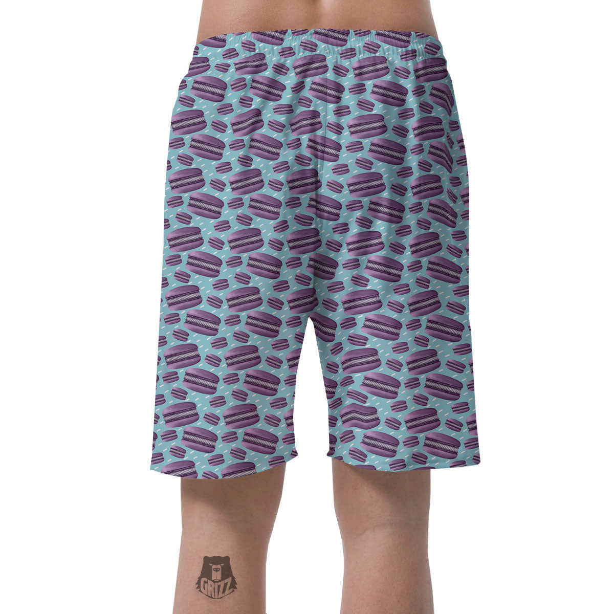 French Macarons Print Pattern Men's Shorts-grizzshop