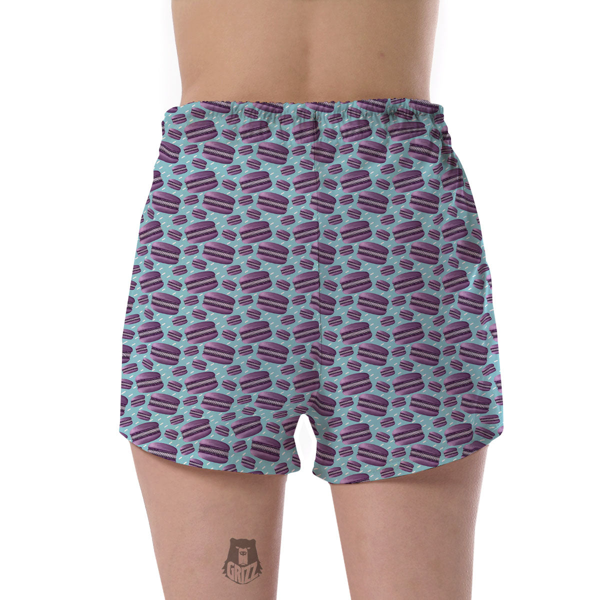 French Macarons Print Pattern Women's Shorts-grizzshop