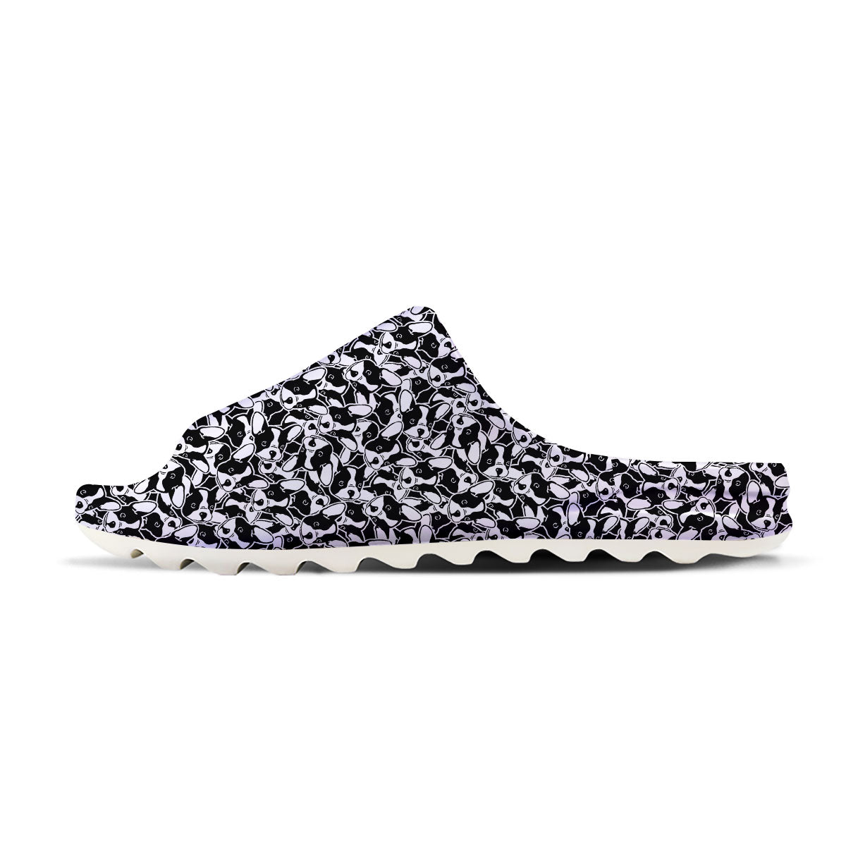 French Bulldog Faces Print Pattern Sandals-grizzshop