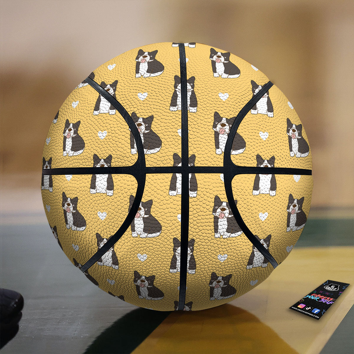 French Bulldog Lovely Print Pattern Basketball