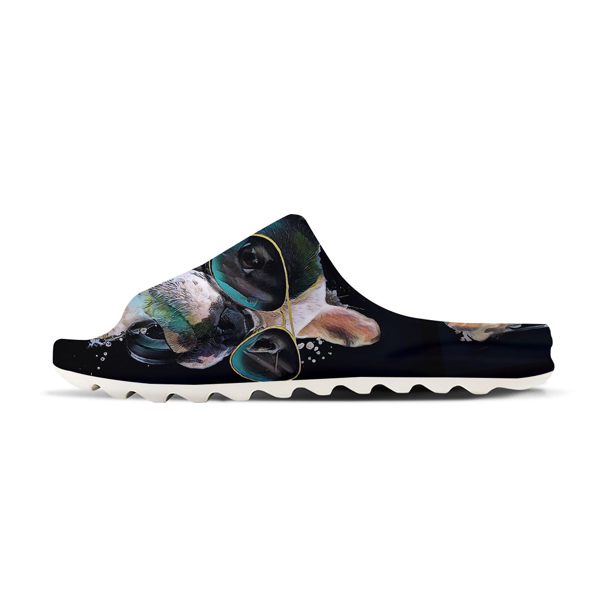 French Bulldog Puppy Watercolor Print Sandals-grizzshop