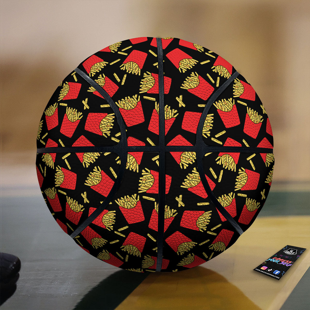 Giraffe Yellow And Pink Print Pattern Basketball