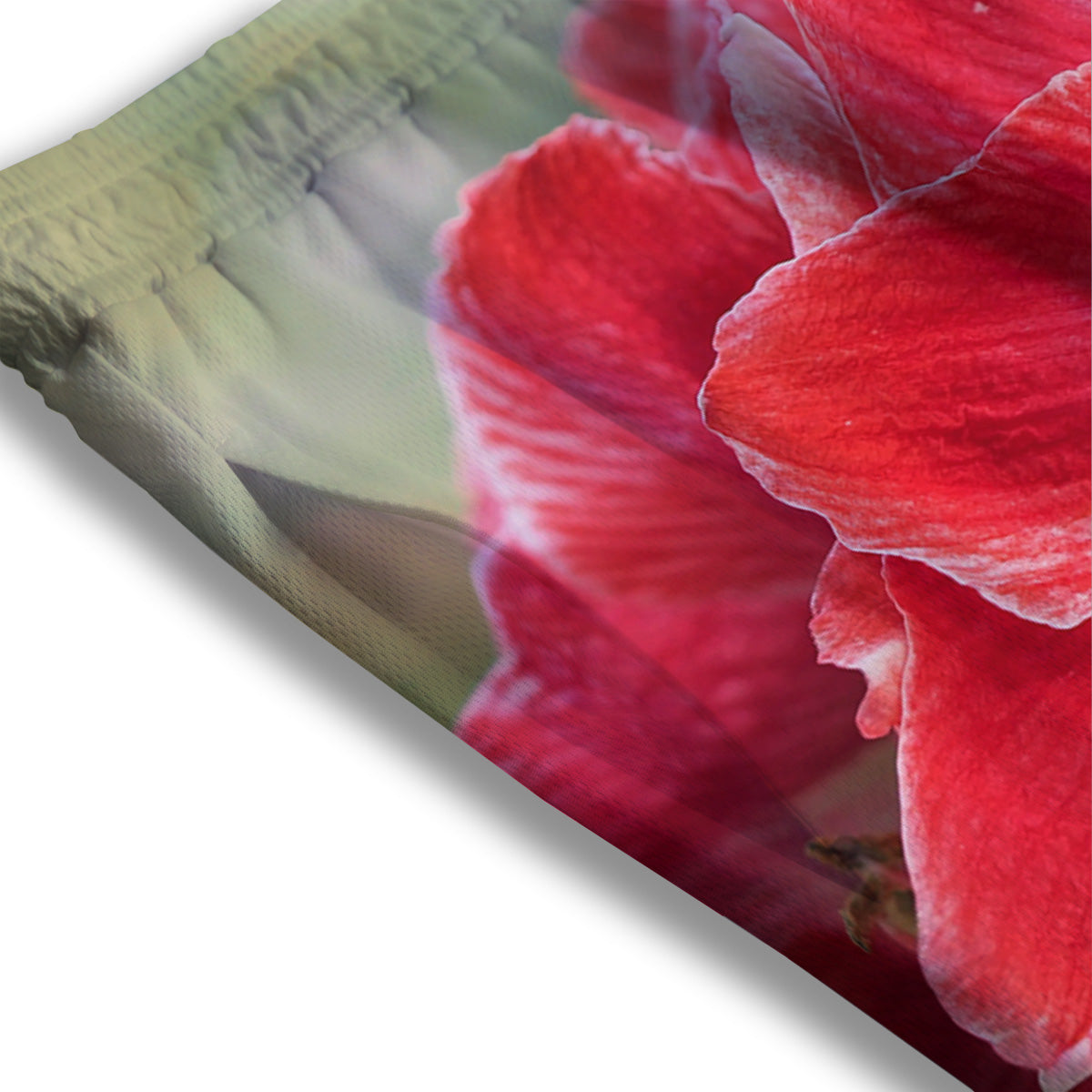 Fresh Green Fruit And Vegetables Print Mesh Shorts