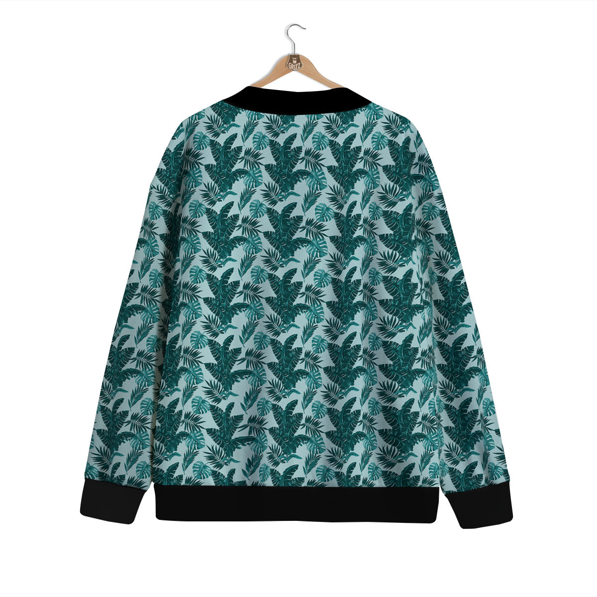 Fresh Leaf Tropical Print Cardigan-grizzshop