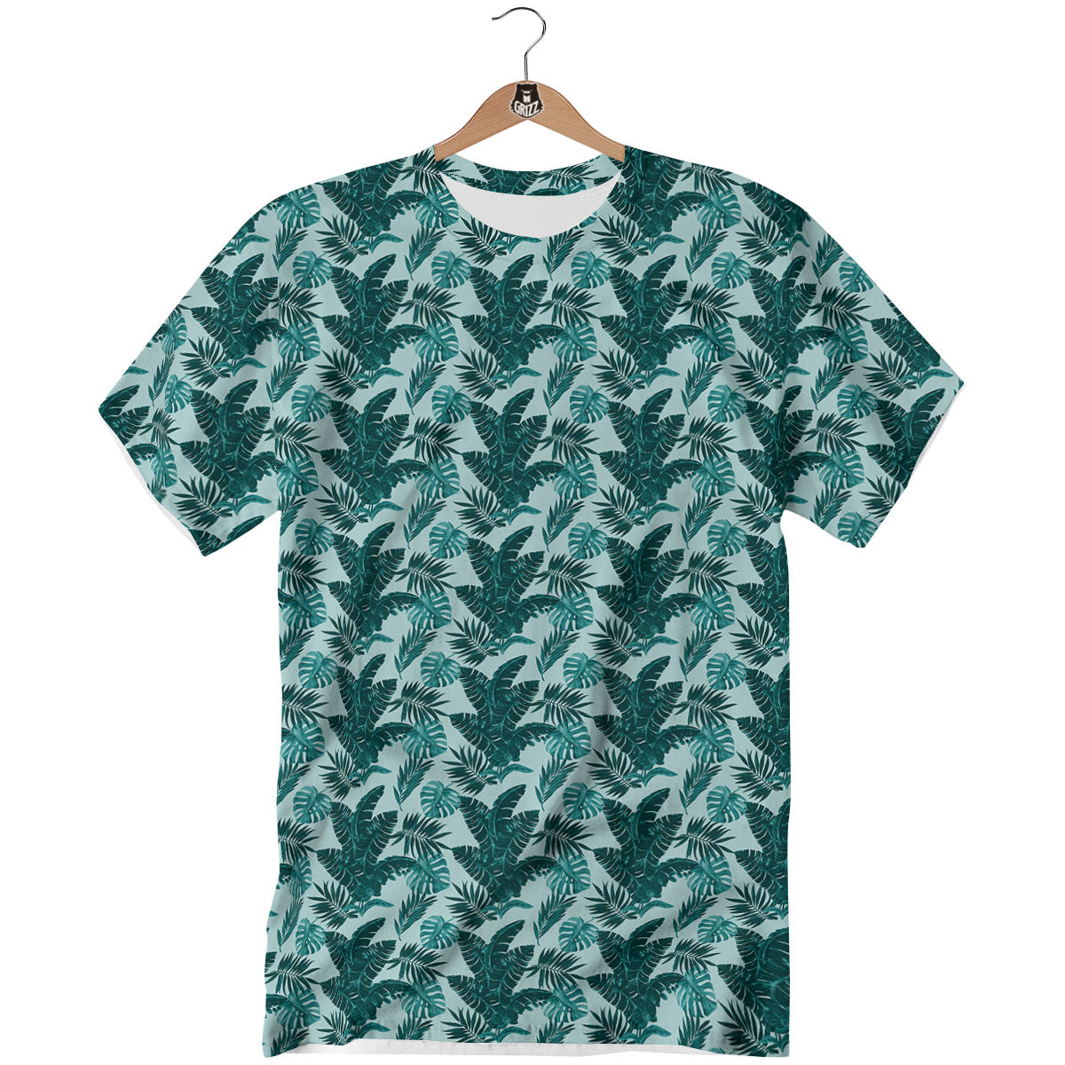 Fresh Leaf Tropical Print T-Shirt-grizzshop