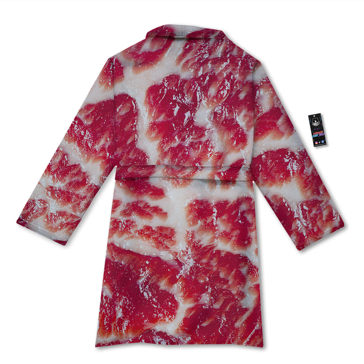 Fresh Meat Print Bathrobe-grizzshop