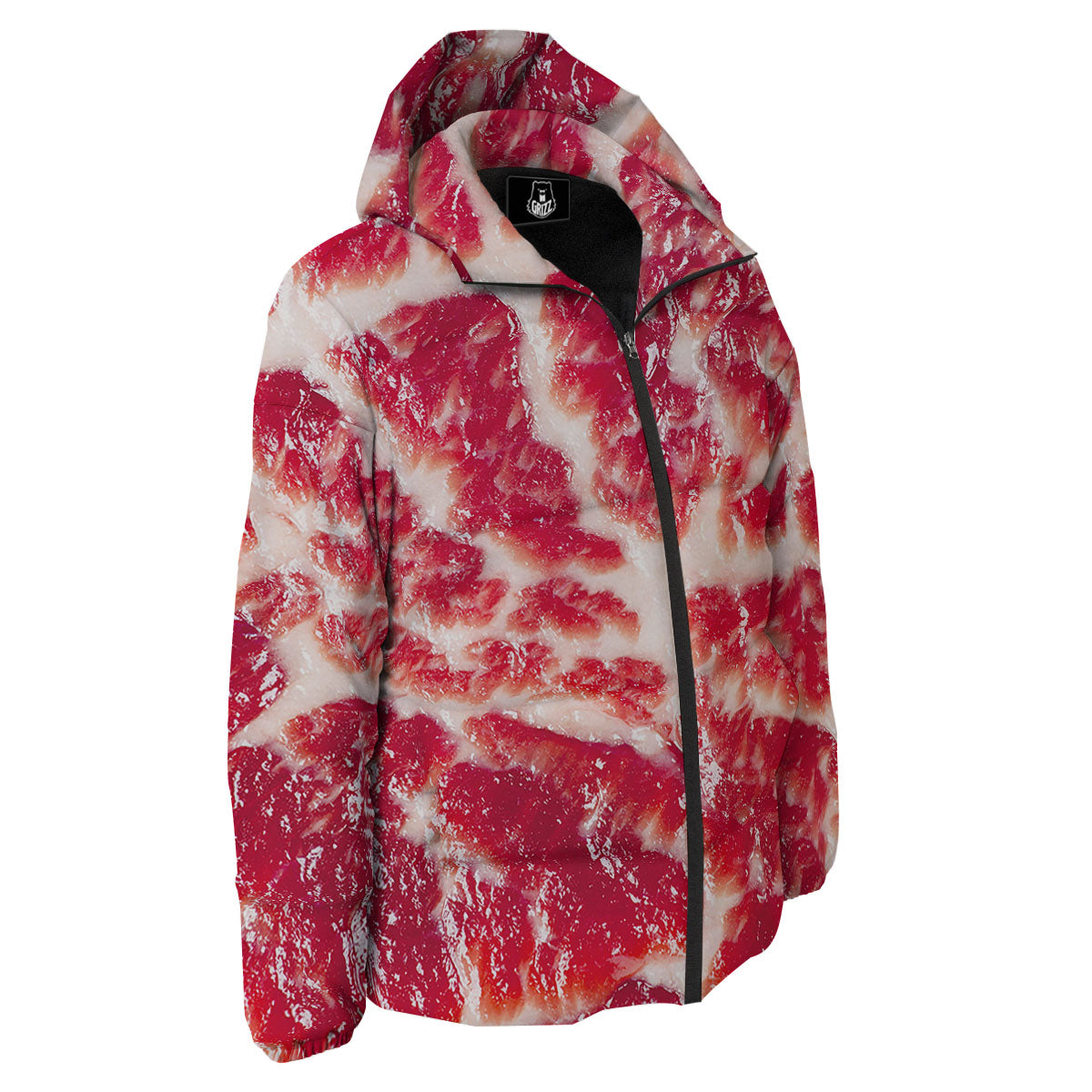 Fresh Meat Print Down Jacket-grizzshop