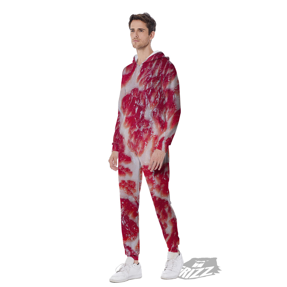 Fresh Meat Print Men's Jumpsuit-grizzshop