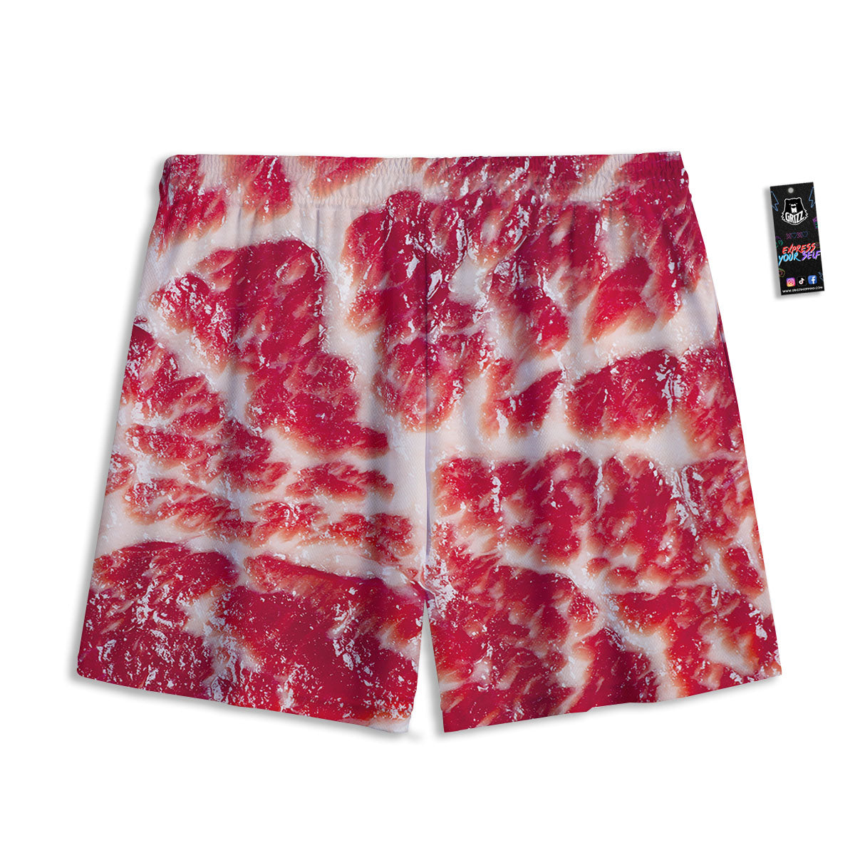 Fresh Meat Print Mesh Shorts