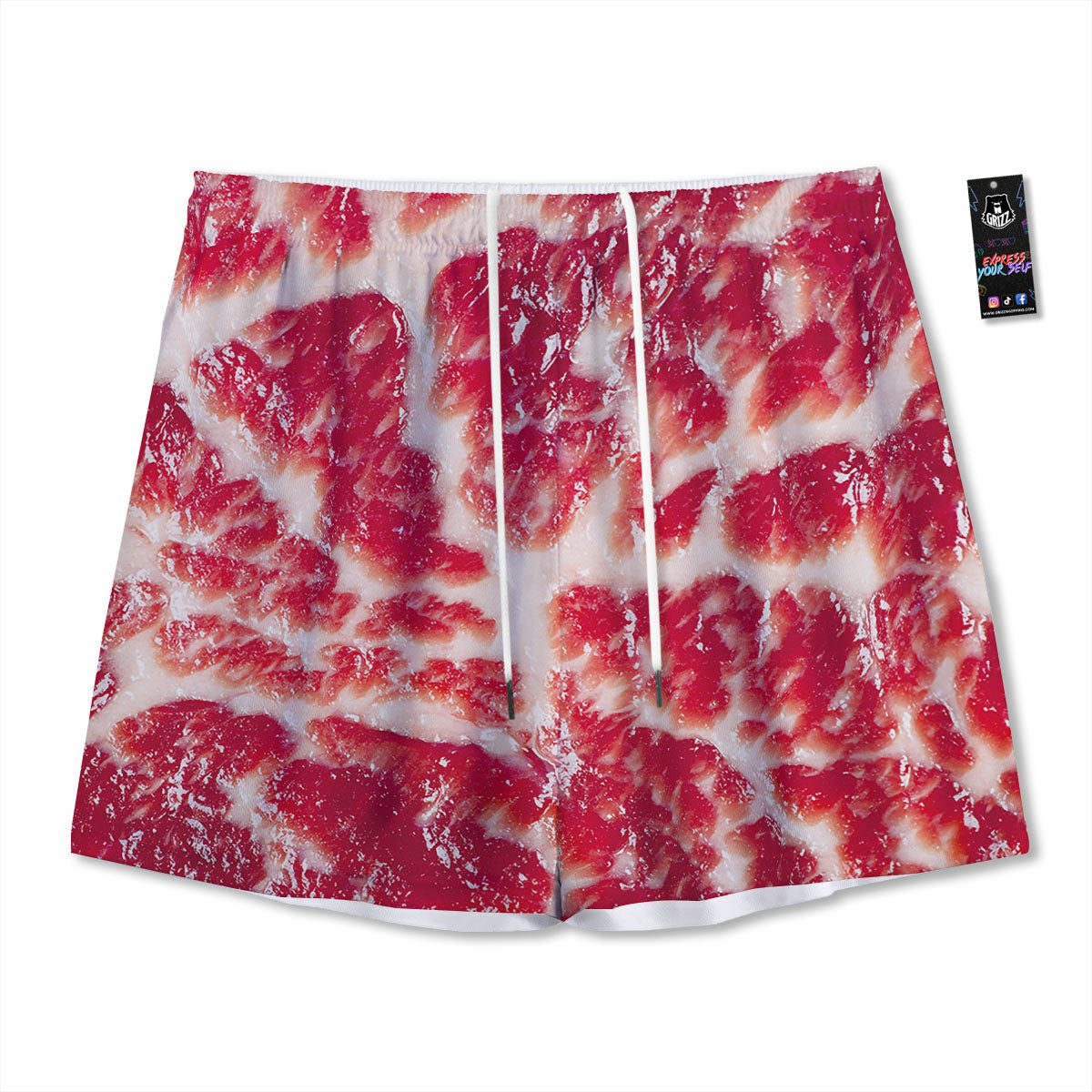 Fresh Meat Print Mesh Shorts