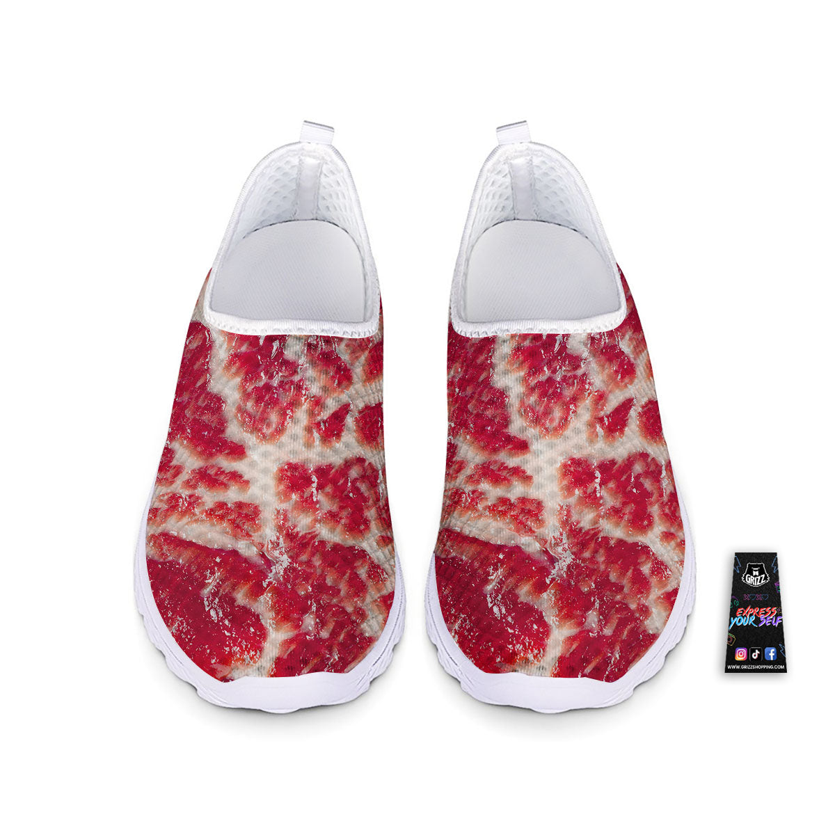 Fresh Meat Print Nurse Shoes-grizzshop