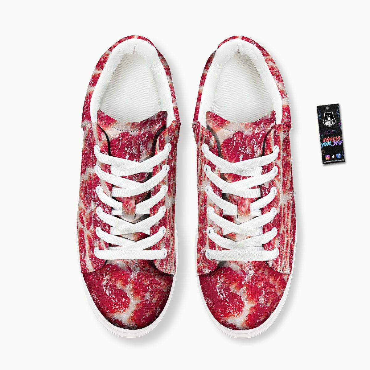 Fresh Meat Print Platform Shoes-grizzshop