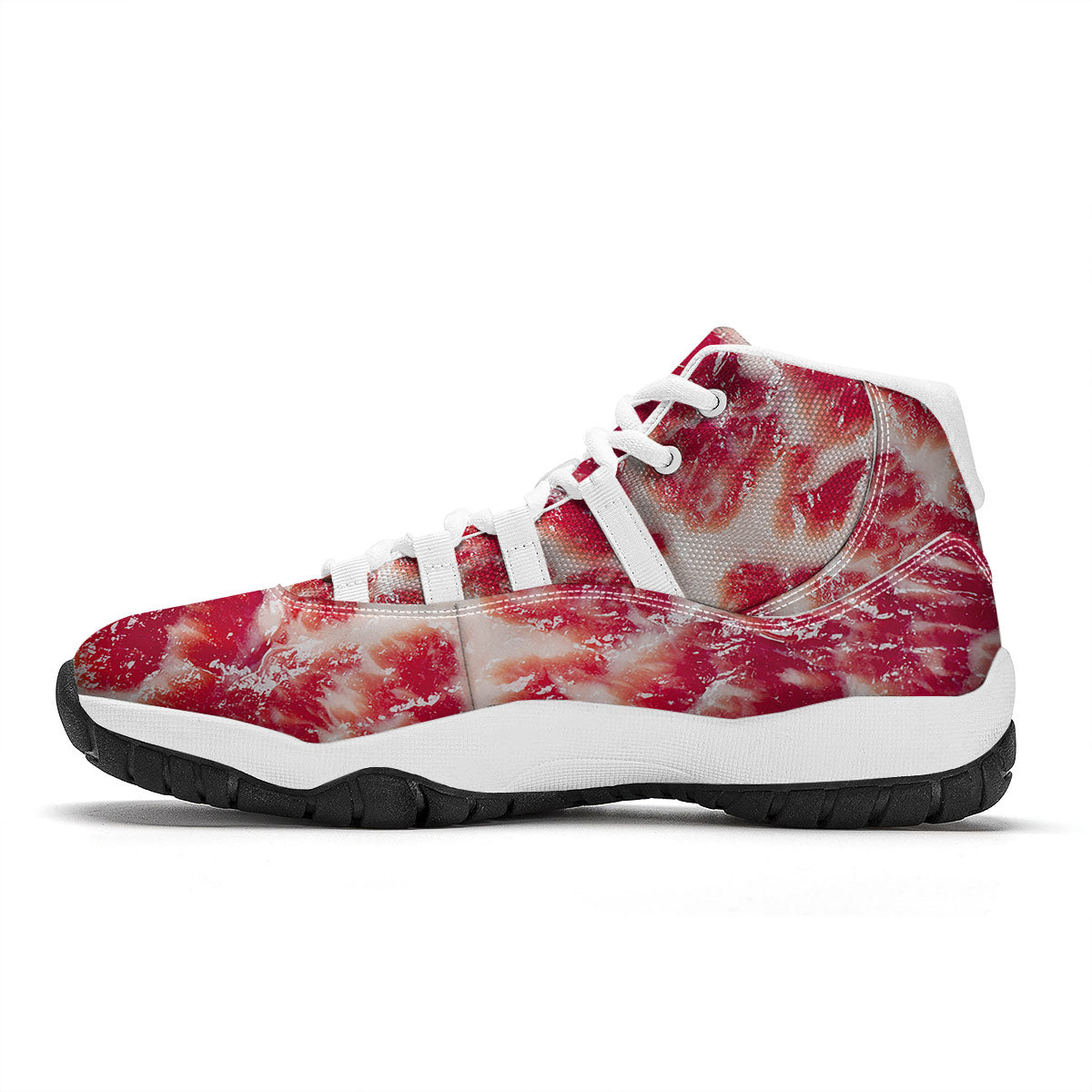 Fresh Meat Print White Bball Shoes-grizzshop