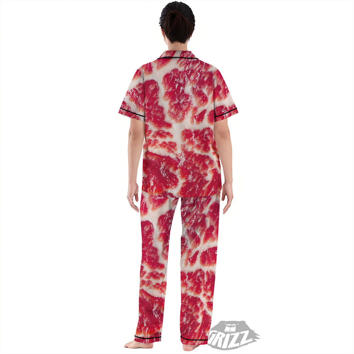Fresh Meat Print Women's Pajamas Set-grizzshop