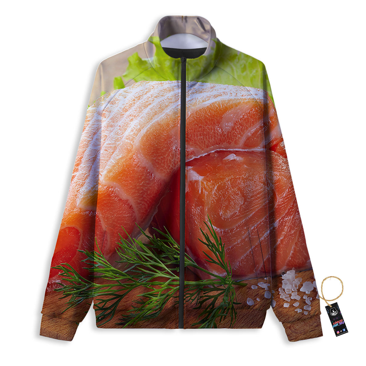 Fresh Salmon Print Track Jacket-grizzshop