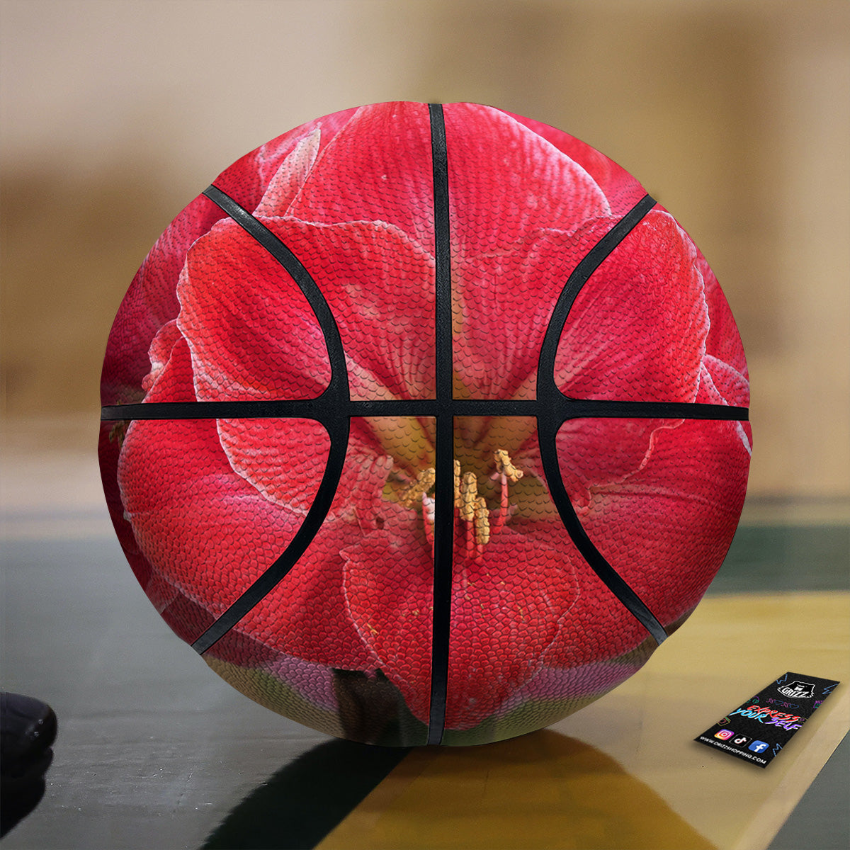 Fresh Amaryllis Print Basketball