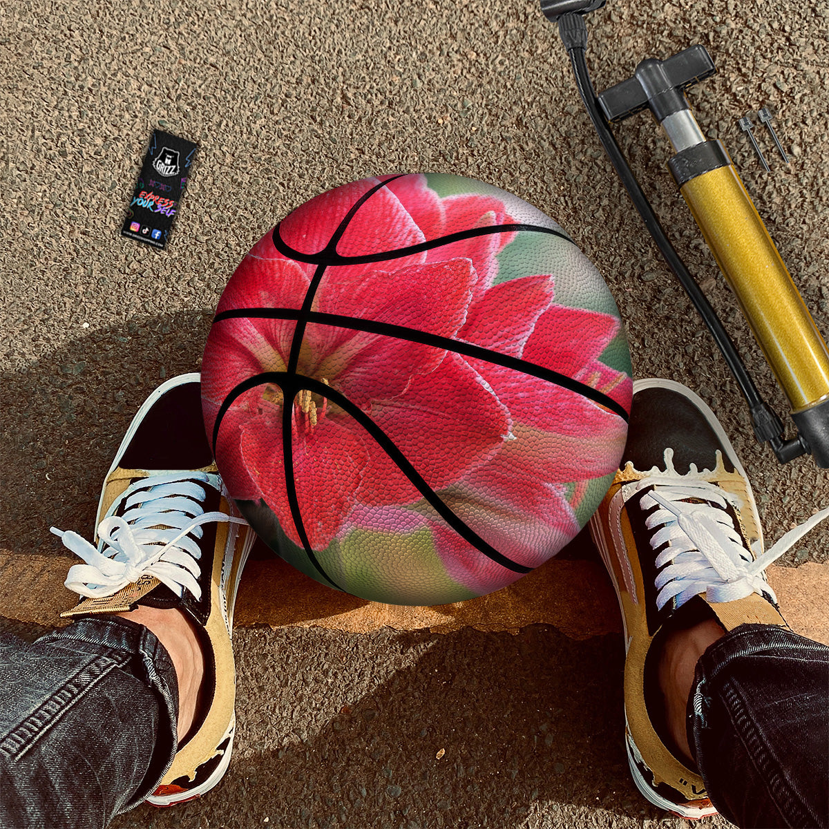 Fresh Amaryllis Print Basketball