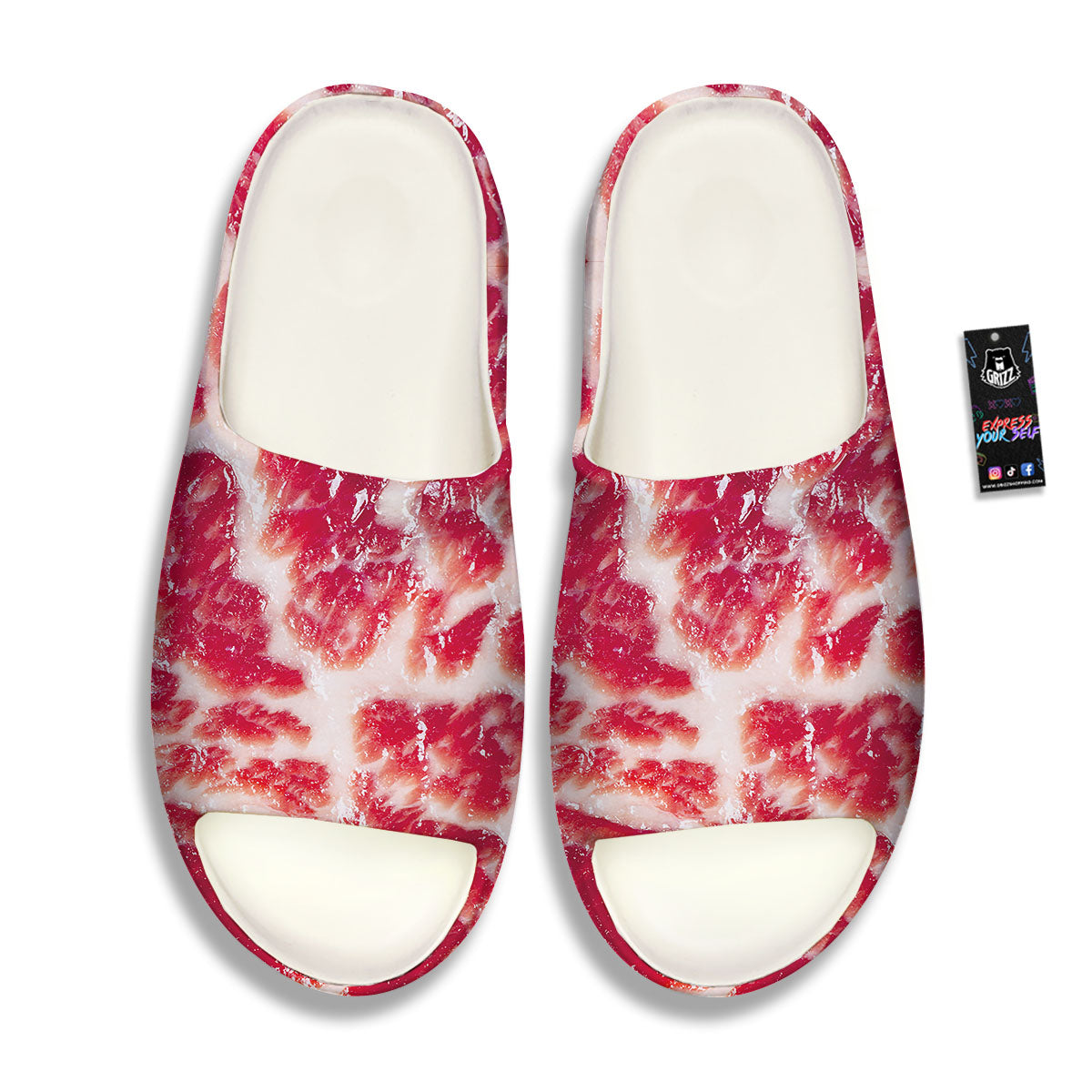 Fresh Meat Print Sandals-grizzshop