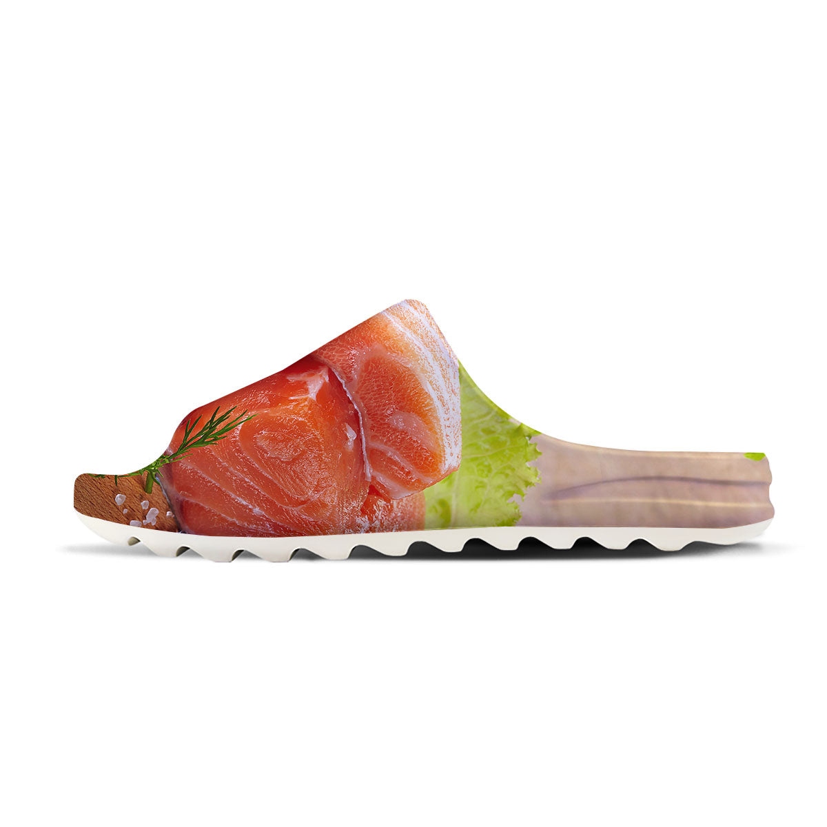 Fresh Salmon Print Sandals-grizzshop