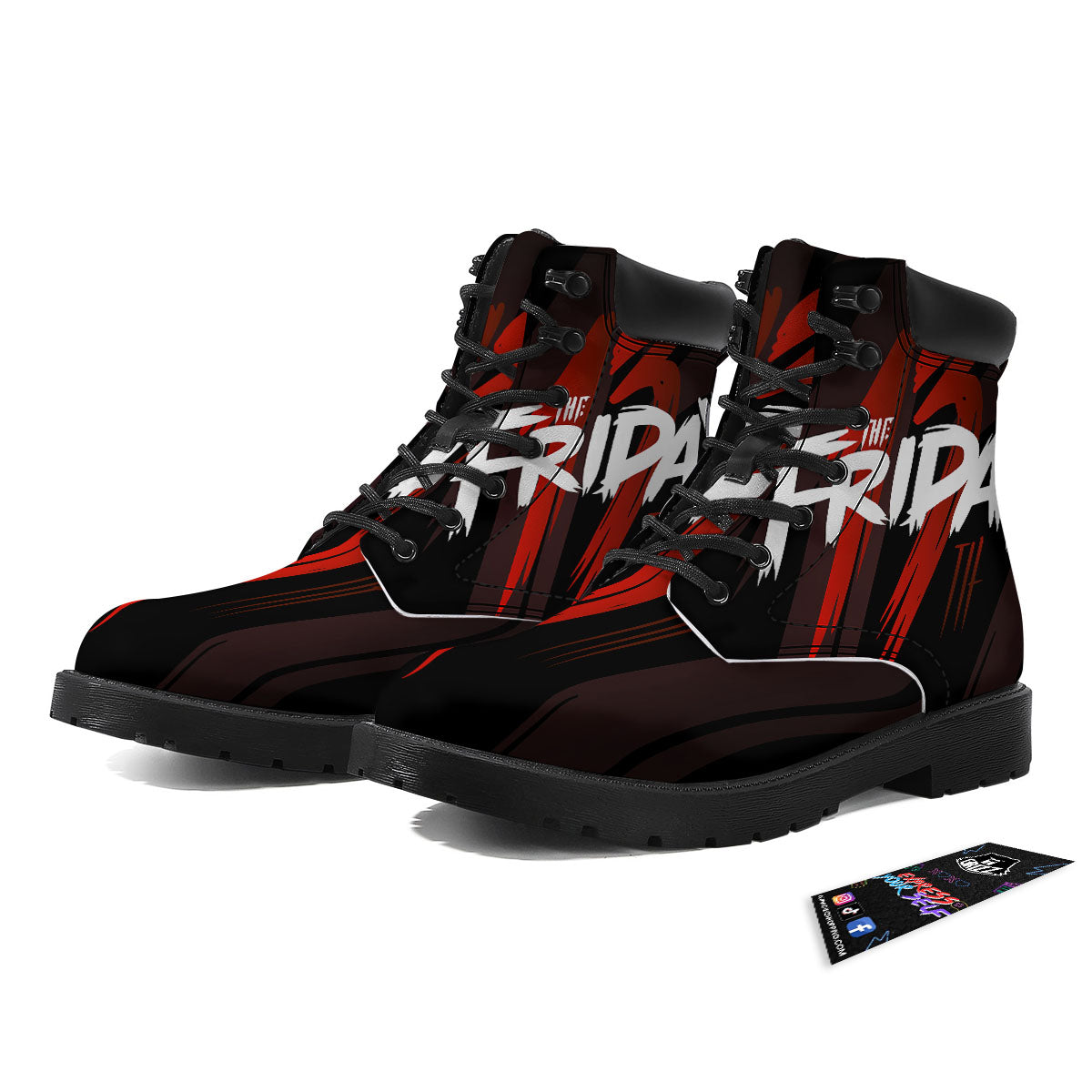 Friday 13 Print Boots-grizzshop