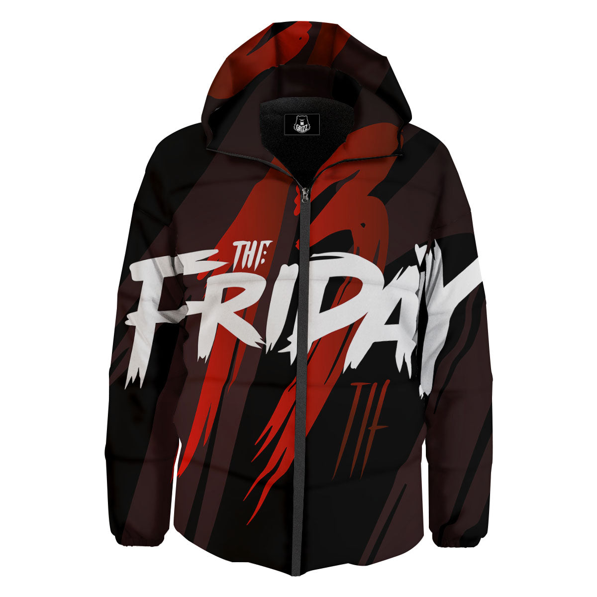 Friday 13 Print Down Jacket-grizzshop