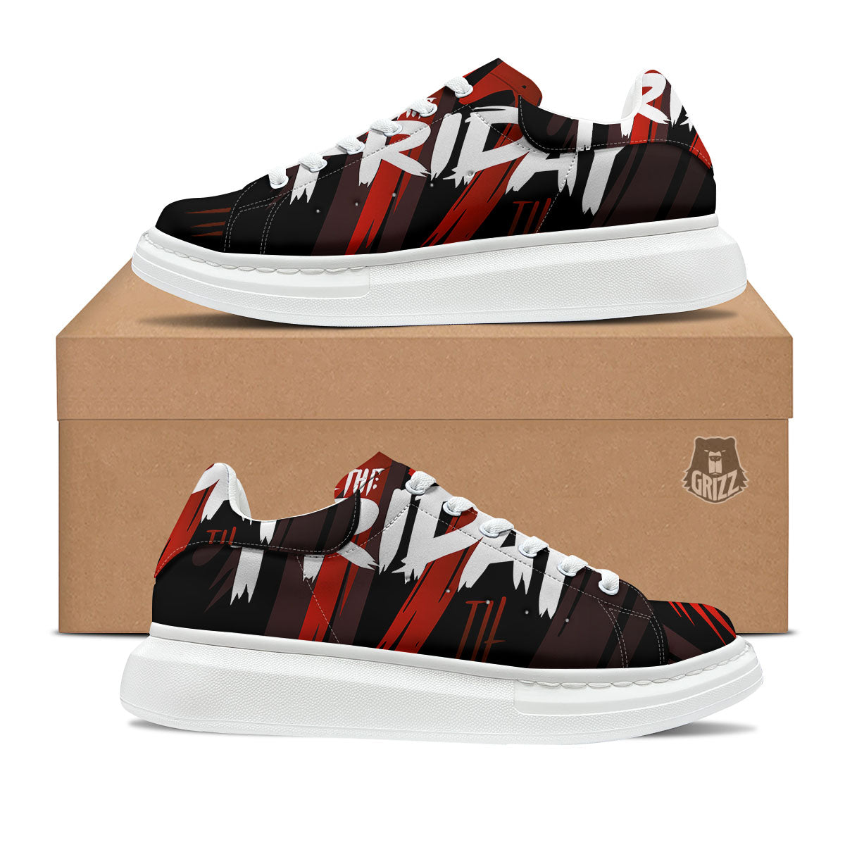Friday 13 Print Platform Shoes-grizzshop