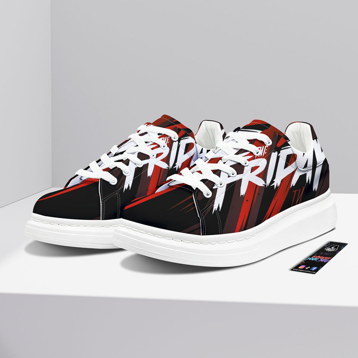 Friday 13 Print Platform Shoes-grizzshop