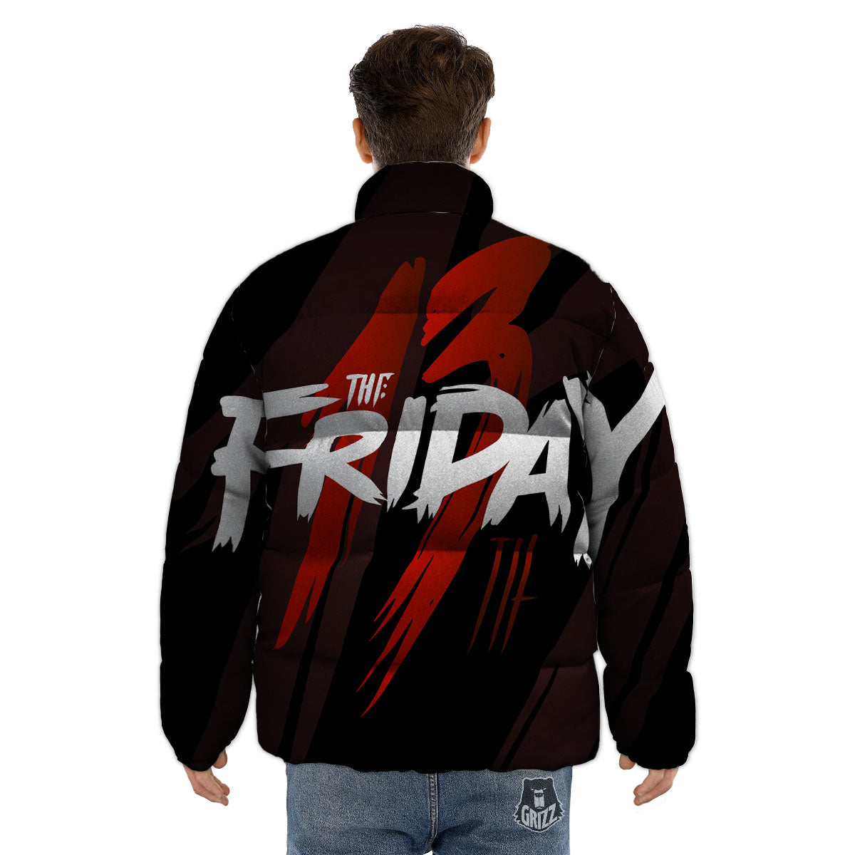 Friday 13 Print Puffer Jacket-grizzshop