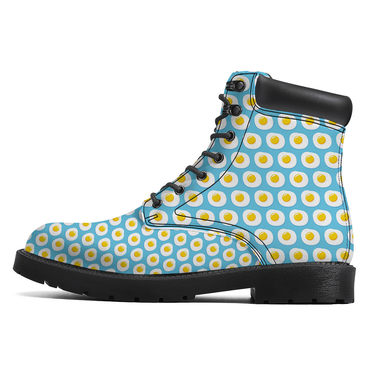 Fried Eggs Blue Print Pattern Boots-grizzshop