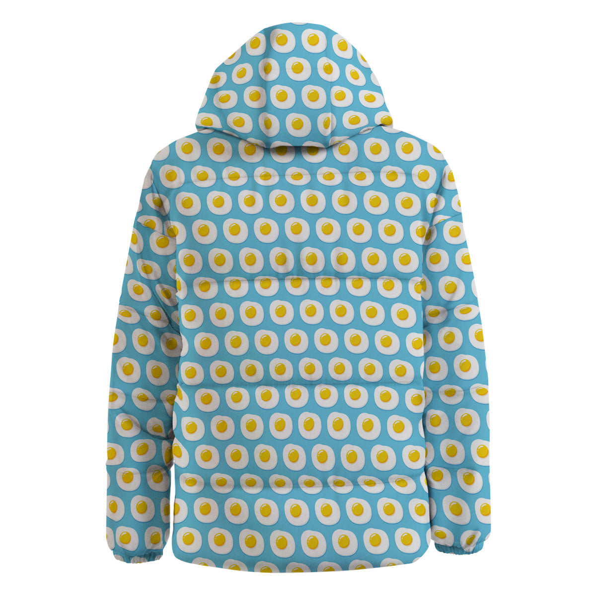 Fried Eggs Blue Print Pattern Down Jacket-grizzshop