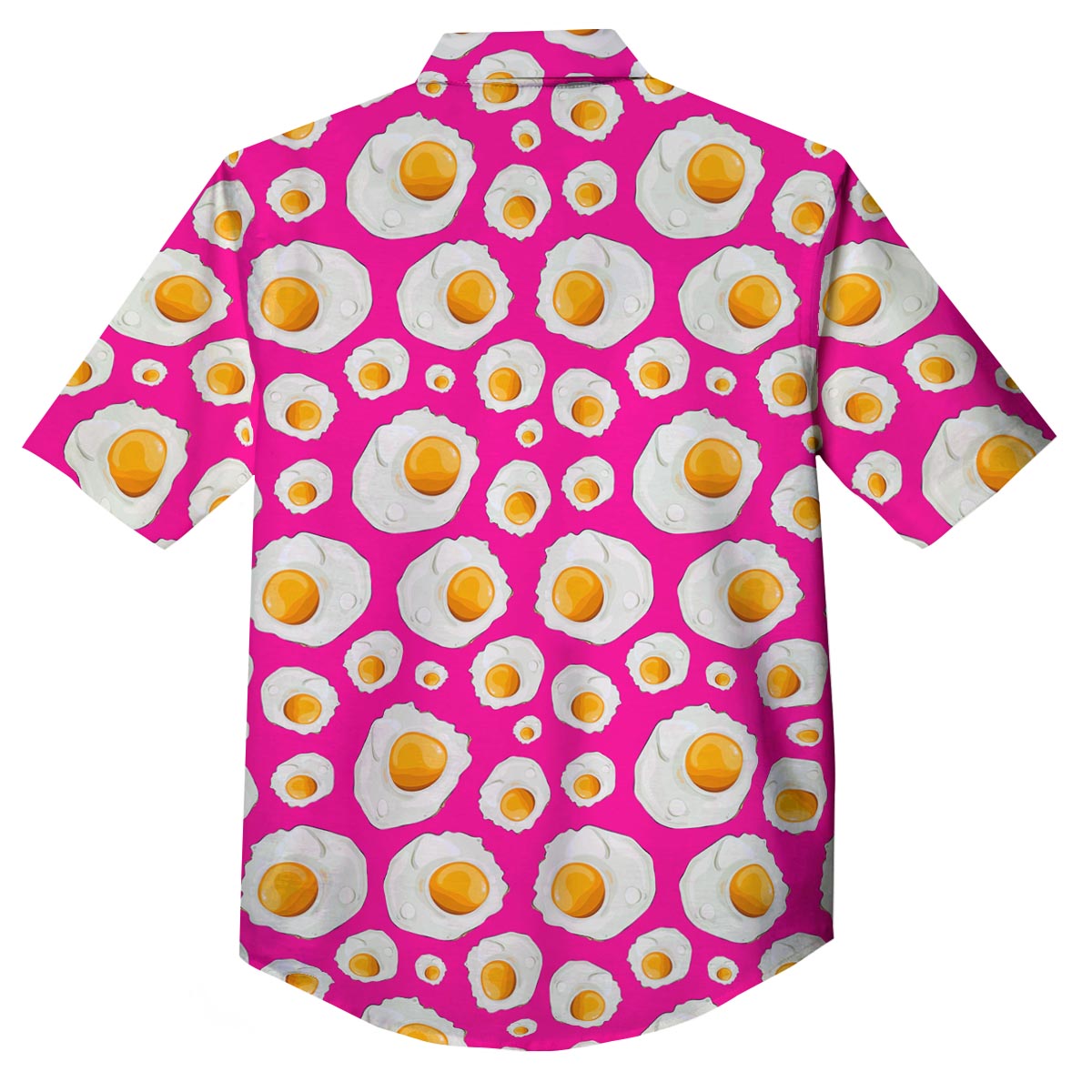 Fried Eggs Pink Print Pattern Button Up Shirt-grizzshop
