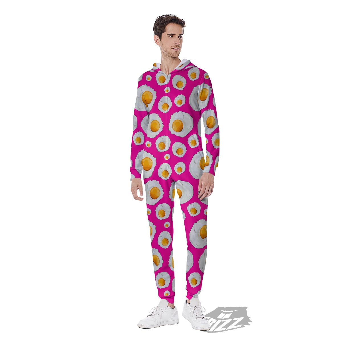 Fried Eggs Pink Print Pattern Men's Jumpsuit-grizzshop