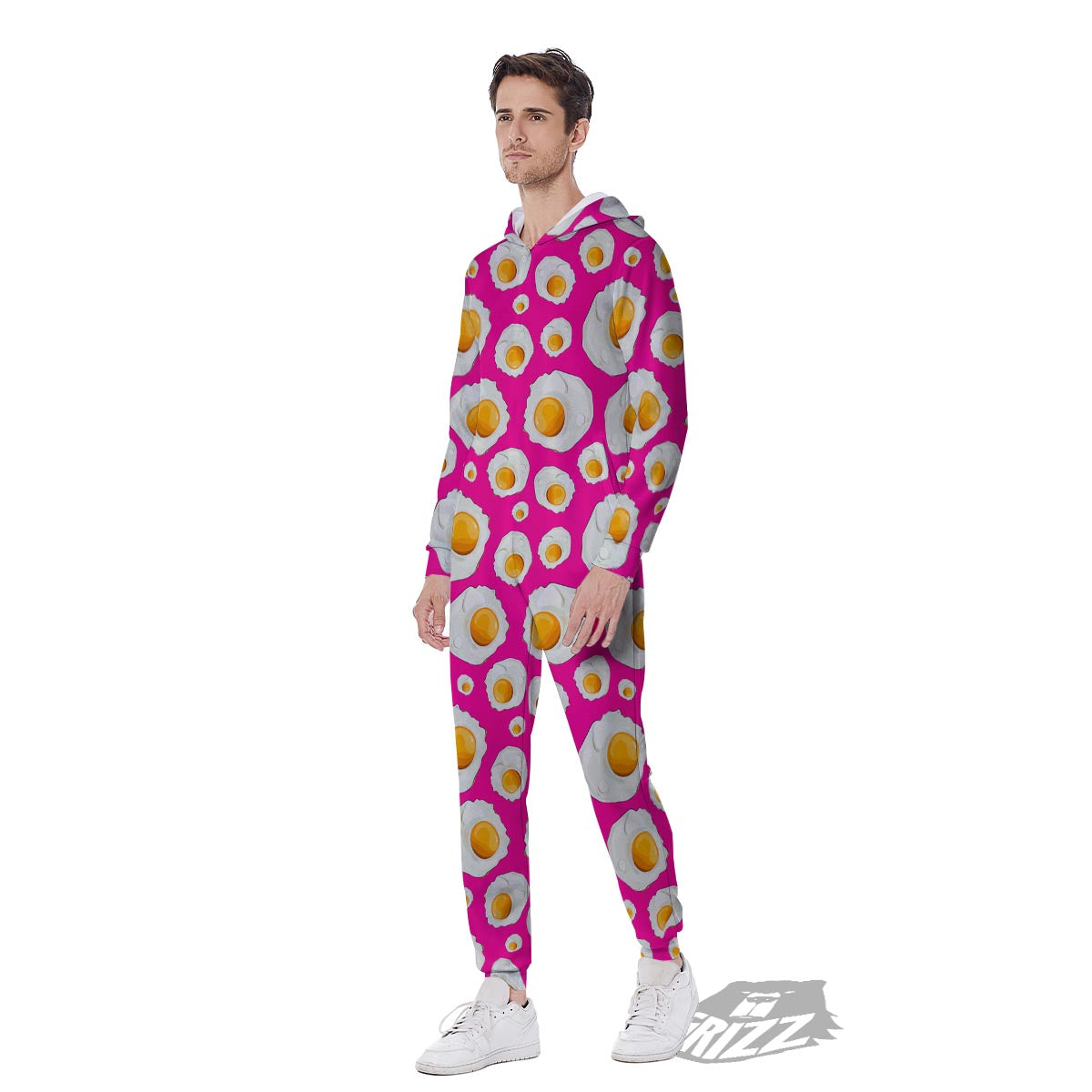 Fried Eggs Pink Print Pattern Men's Jumpsuit-grizzshop