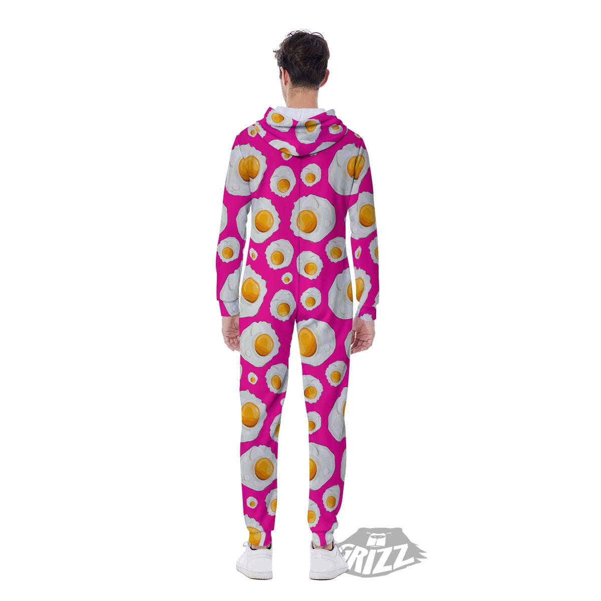 Fried Eggs Pink Print Pattern Men's Jumpsuit-grizzshop