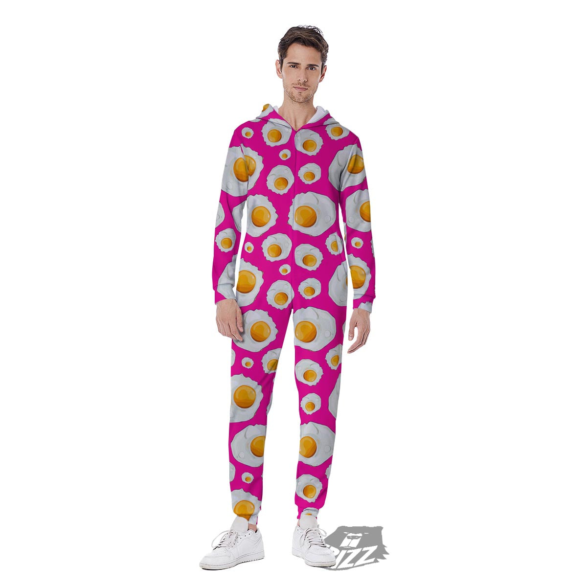 Fried Eggs Pink Print Pattern Men's Jumpsuit-grizzshop
