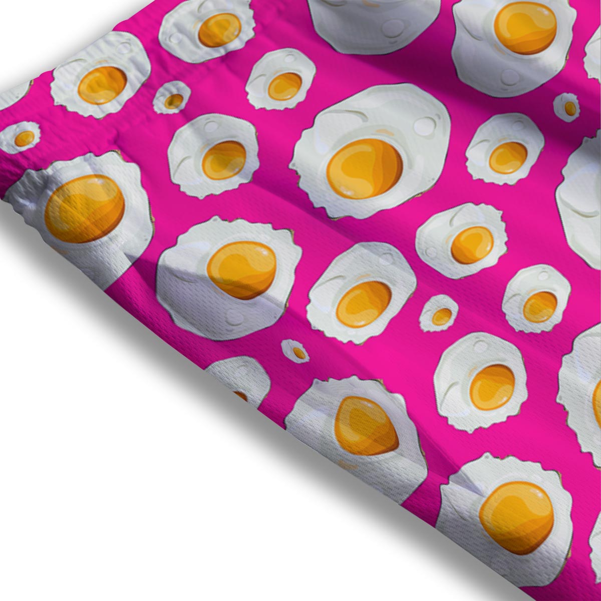 Fried Eggs Pink Print Pattern Mesh Shorts-grizzshop