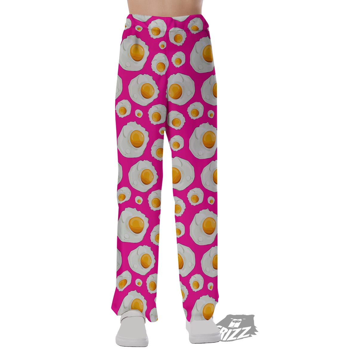 Fried Eggs Pink Print Pattern Pajama Pants-grizzshop