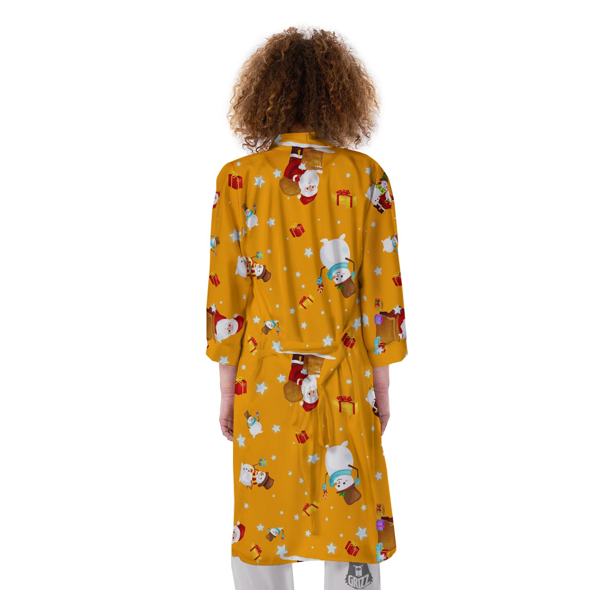Friends And Santa Claus Print Pattern Kimono-grizzshop