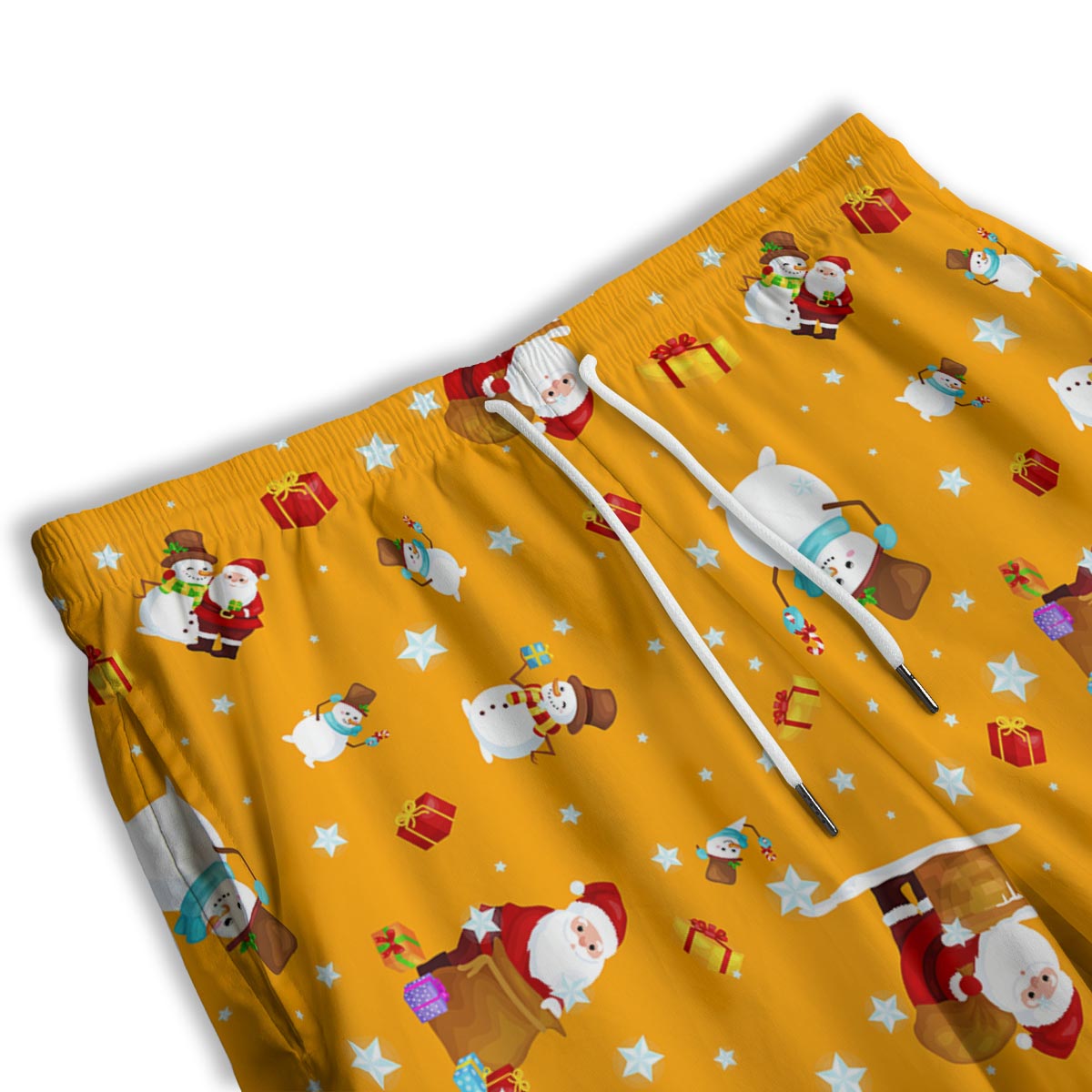 Friends And Santa Claus Print Pattern Men's Athletic Shorts