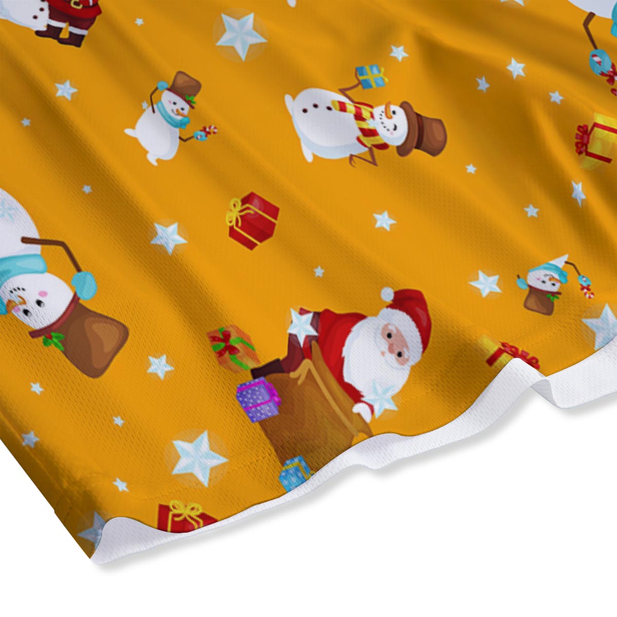 Friends And Santa Claus Print Pattern Mesh Shorts