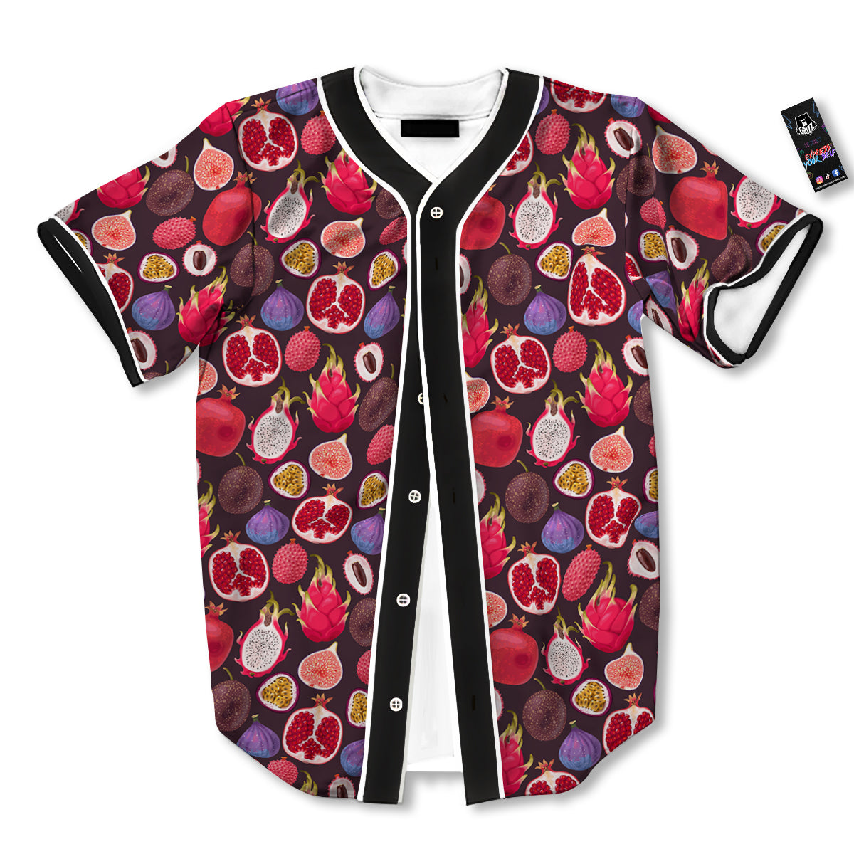 Friut Exotic Print Pattern Baseball Jersey-grizzshop