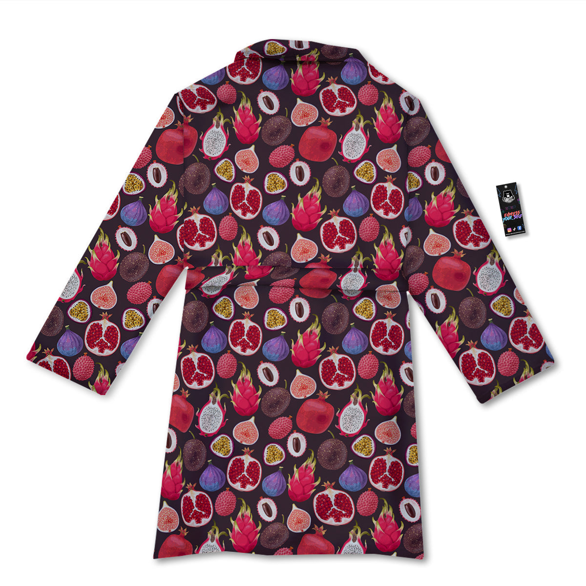 Friut Exotic Print Pattern Bathrobe-grizzshop