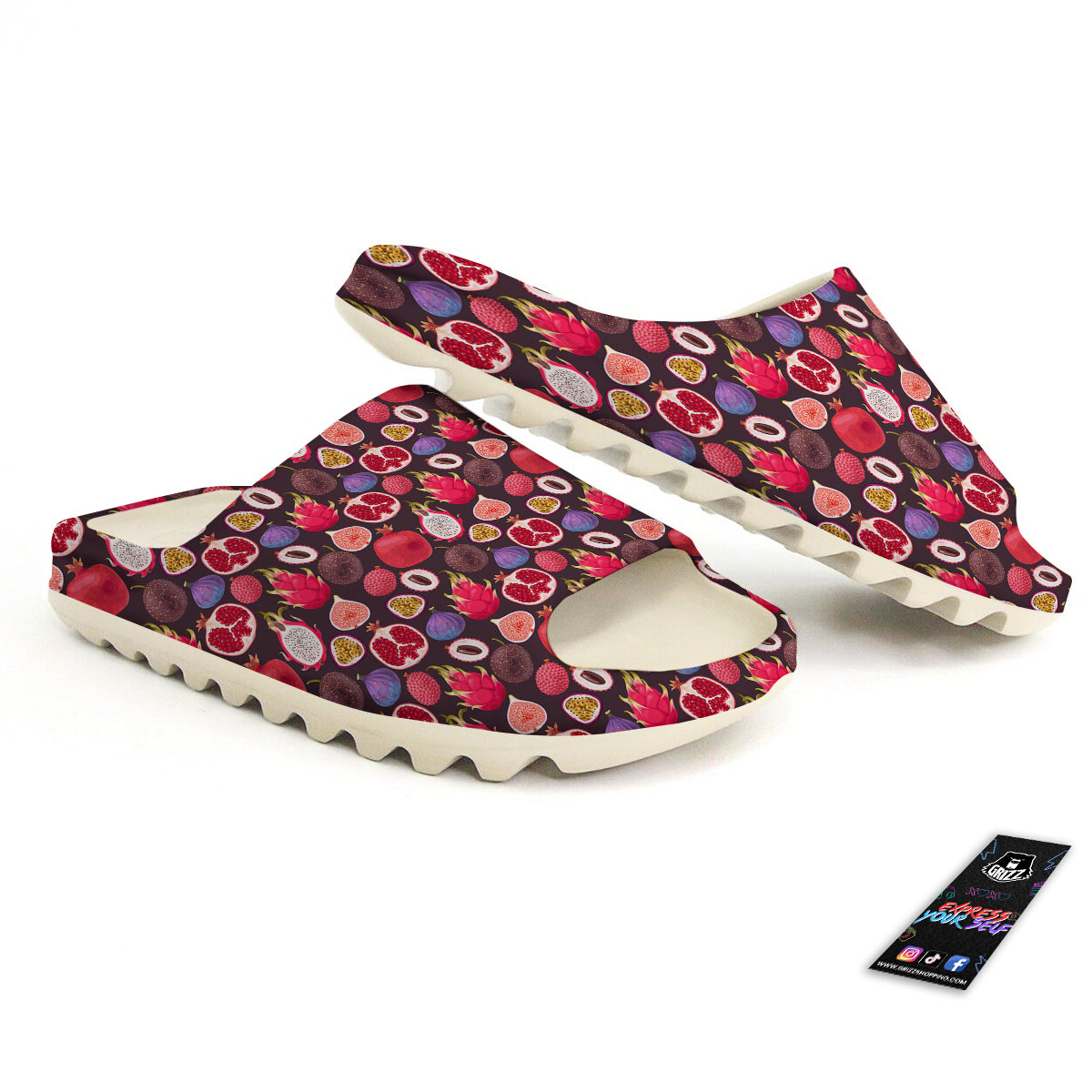 Friut Exotic Print Pattern Sandals-grizzshop