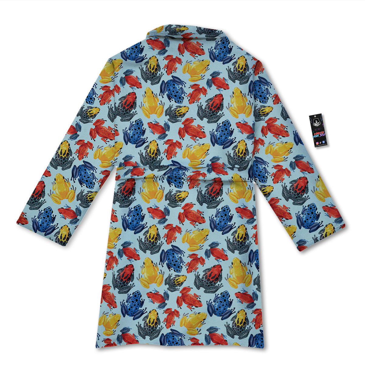 Frog Colorful Print Pattern Bathrobe-grizzshop
