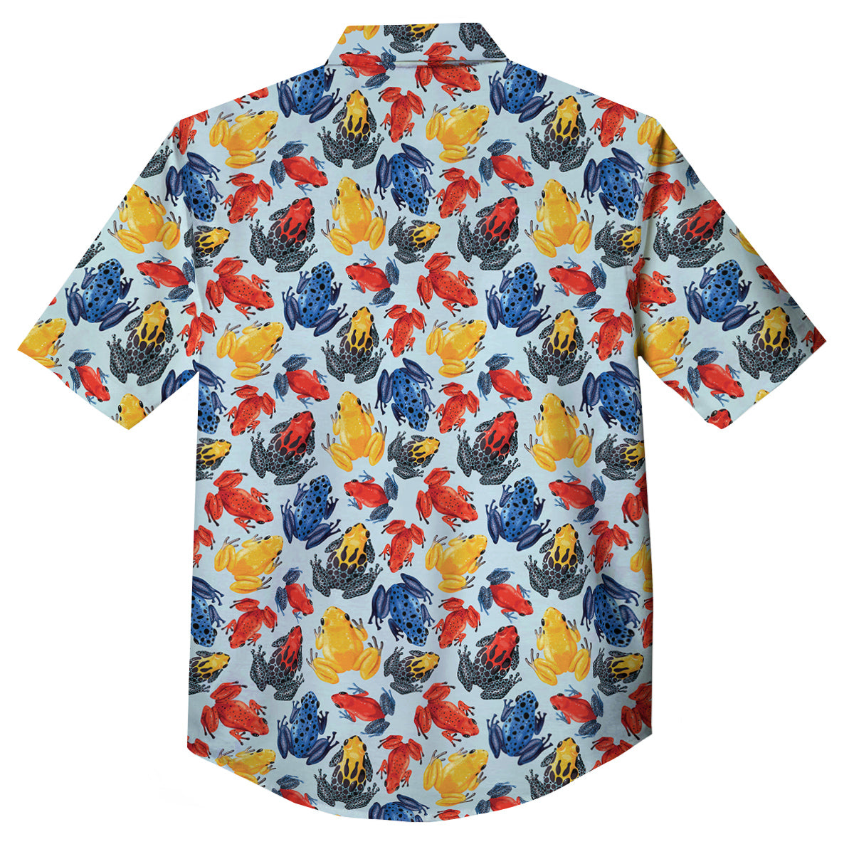 Frog Colorful Print Pattern Button Up Shirt-grizzshop