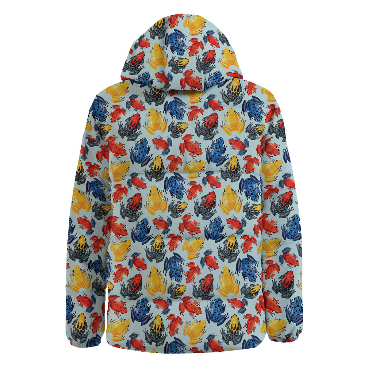 Frog Colorful Print Pattern Down Jacket-grizzshop