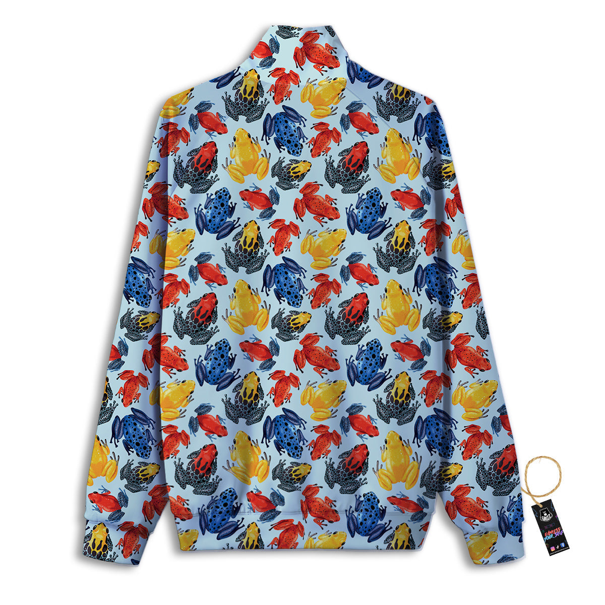 Frog Colorful Print Pattern Track Jacket-grizzshop